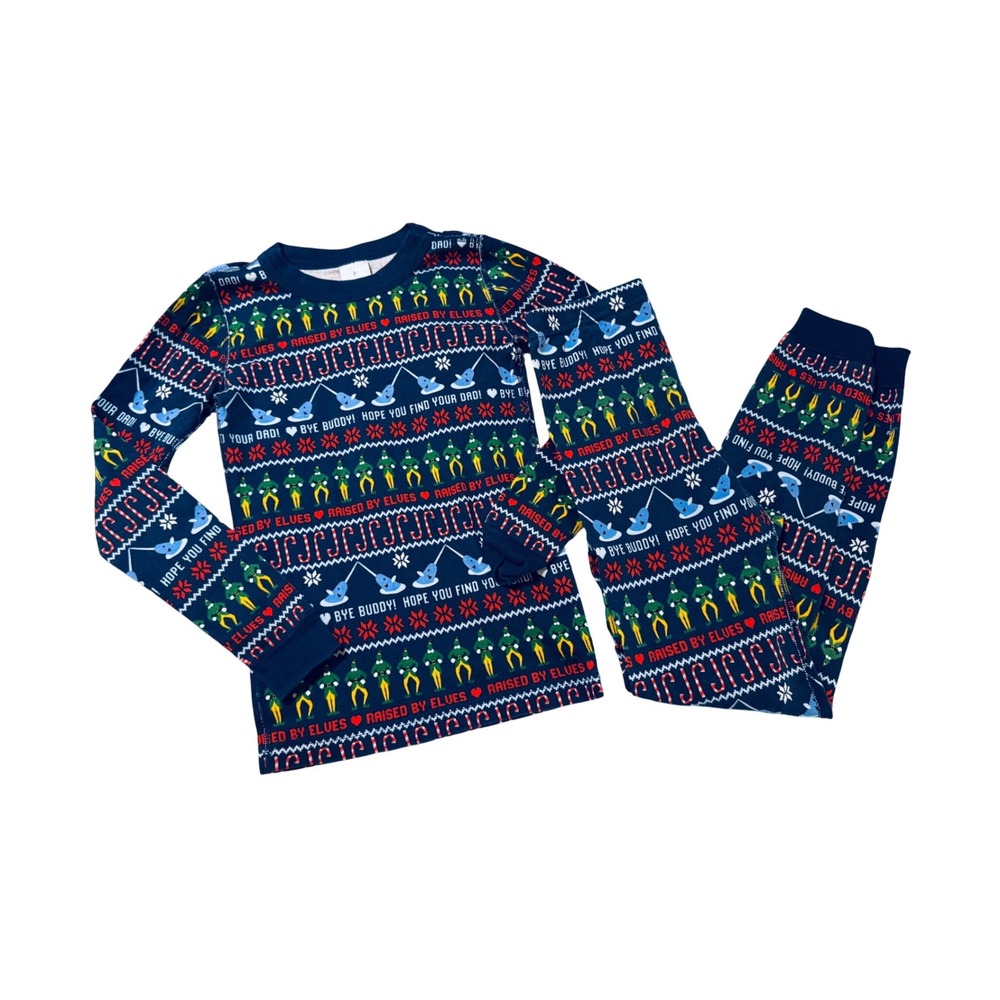 Hanna Andersson Size 10 Kid Elf Movie Pajama Set 100% Organic Cotton‎ Christmas